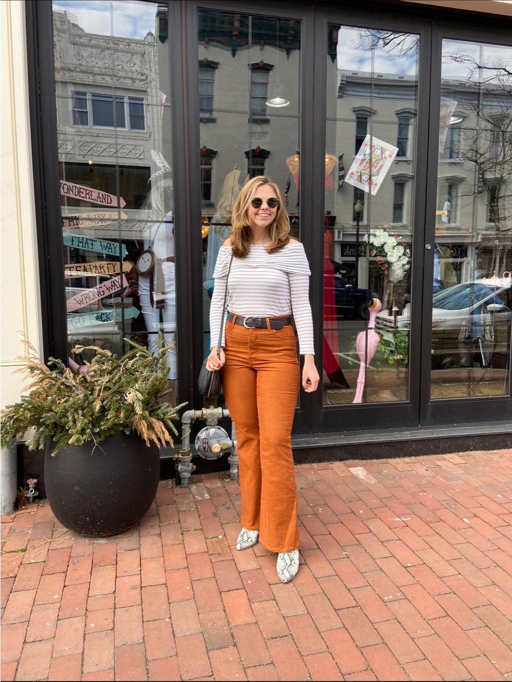 Levi’s Rust Orange High-Waist Wide-Leg Pants